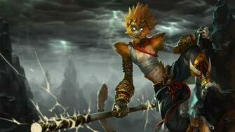 Lightning Wukong Skin Fan Art League Of Legends Game HD Wallpaper
