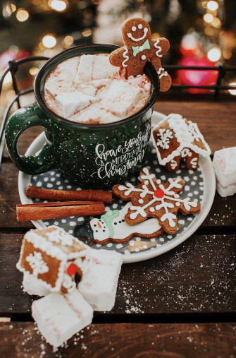 Christmas Hot Chocolate With Homemade Peppermint Marshmallows And