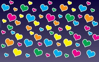Colorful Hearts Wallpaper