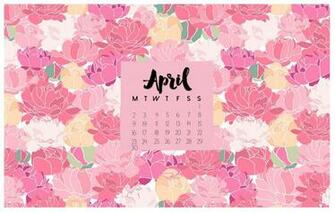 Wallpaper With April Calendar For Pc iPad And Smartphone