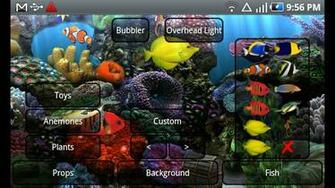 3d Rendered Live Wallpaper Background Of A Tropical Fish Tank With