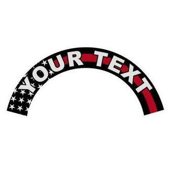 Custom Helmet Crescent With Black American Flag Redline