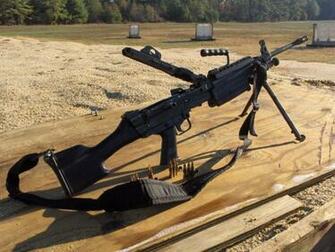 M249 Saw Machine Weapon Gun Military Ammo E Wallpaper