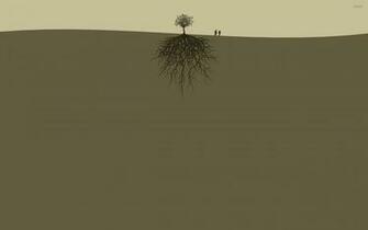 Roots Wallpaper Minimalistic