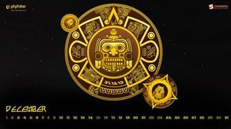 Maya December Calendar Wallpaper