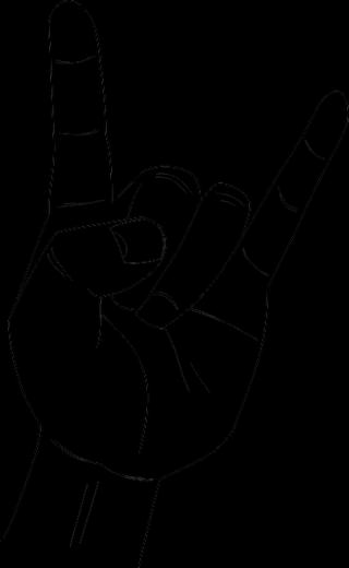 Heavy Metal Horns Music Rock Gesture Hand Public Domain
