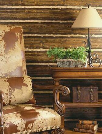 Faux Wood Textured Wallpaper Authentically Creates A Rustic Look And