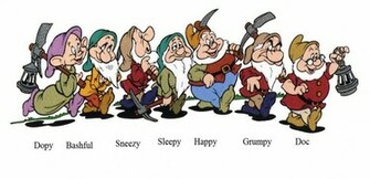 Dwarf Sneezy Princess Snow White With Seven Dwarfs Wallpaper