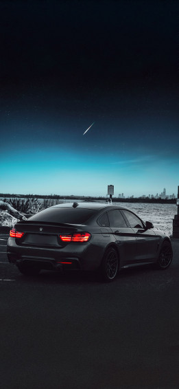 Black Bmw On A Dark Night 4k Phone Wallpaper