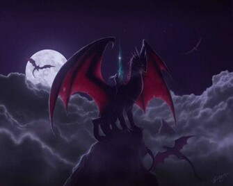 Moon Dragon Dragons Wallpaper