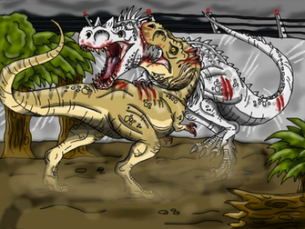 Jurassic World T Rex Vs I By Alien Psychopath