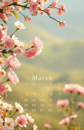 March Calendar Wallpaper
