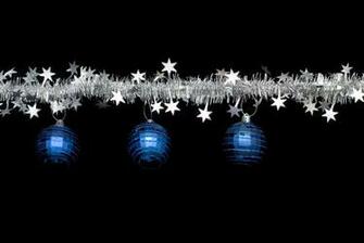 Photo Of Tinsel And Bauble Border Christmas Image