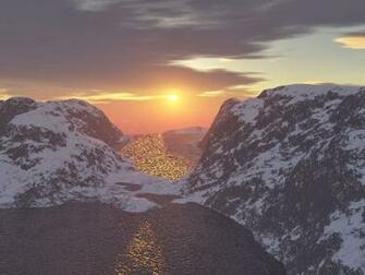 Sunset Snow Mountain Beautiful Nature Image And Wallpaper