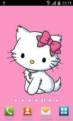 Bigger Pink Hello Kitty Wallpaper For Android Screenshot