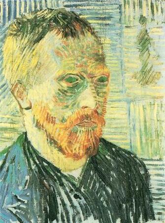 Self Portrait With Background Of Japanese Woodblock Reproduced Fine