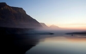 Misty Mountain River Wallpaper