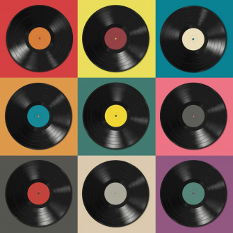 Vinyl Records Wall Art Wallpaper