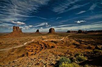 Wallpaper Monument Valley Usa Road Desktop
