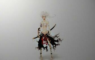 Samurai Girl Blonde Gray Sexy Sword
