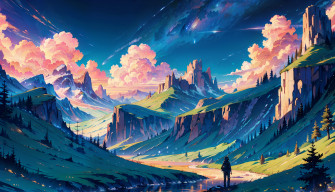 Anime Landscape HD Wallpaper And Background