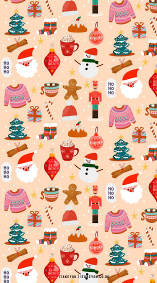 Preppy Christmas Wallpaper Ideas Pink Sweater Pudding