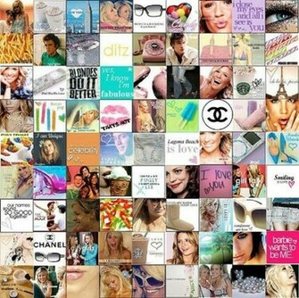 Makeup Collage Background Fashion Trends