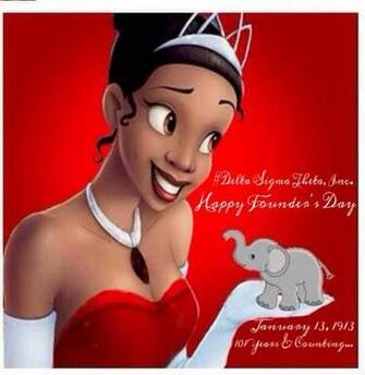 Delta Sigma Theta Elephant Dst Foundersday Tiana