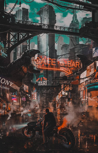 Futuristic Artwork Cyberpunk iPhone X Wallpaper