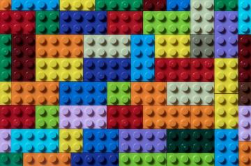 Blue Red And Green Polka Dot Textile Texture Colorful Lego