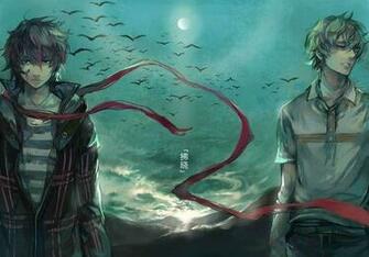 Anime Guy Male Full Moon HD Wallpaper