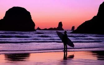 Surfing Beach Wallpaper