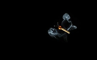 Matchstick Butterfly Smoke Black Background