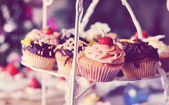 Cupcake Vintage Effect Wallpaper Wide Wallpaperlepi