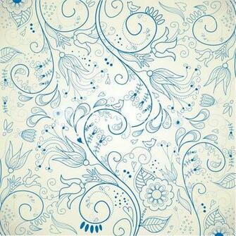 Floral Hand Drawn Background Stock Image