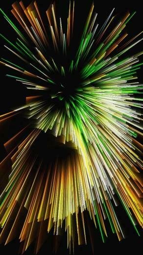 Green Fireworks iPhone Wallpaper