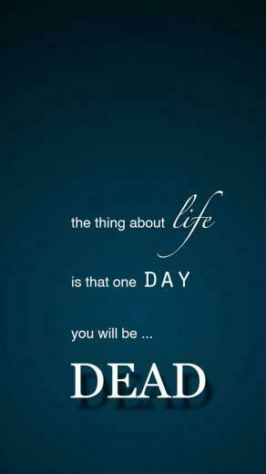 iPhone Wallpaper Dead Quote HD 9to5wallpaper