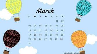 March Desktop Calendar Wallpaper