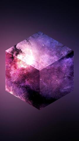 Cube Space iPhone Wallpaper