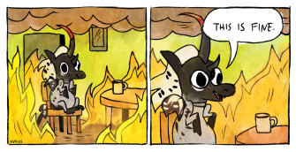 This Is Fine Wallpaper