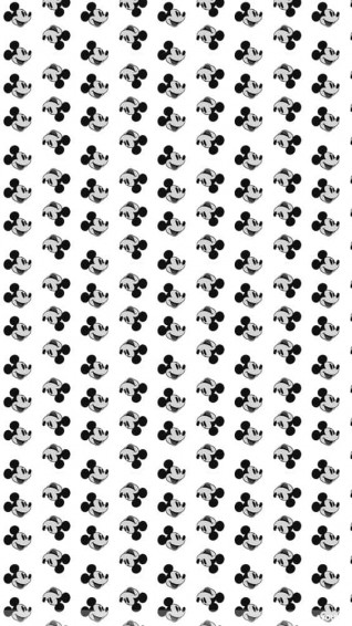 White Mickey Mouse And His Balloon Wallpaper