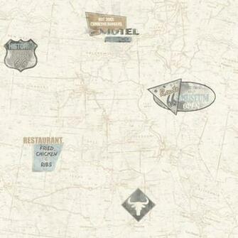Classics Route Map With Signs Wallpaper Warehouse