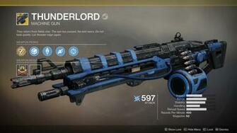 Get The Thunderlord Exotic Machine Gun For Destiny