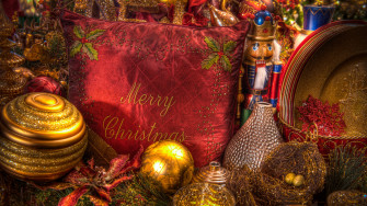 Pictures New Year HDri Toy Pillows Holidays