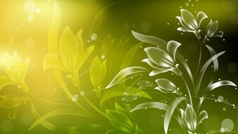 HD Green Flowers Wallpaper