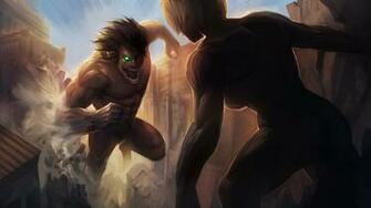 Attack On Titan Eren Vs Annie By Moshyong