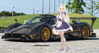 Coconut From Nekopaea With Pagani Zonda R Wallpaper Nekoparagame