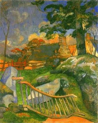 The Gate Schweinehirtin Paul Gauguin As Art Print
