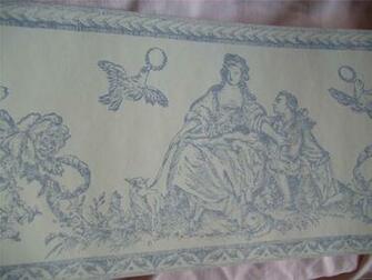 Details About Blue French Toile Wilman Wallpaper Borders Bn 5m Rolls