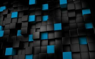 Black And Blue Cubes Wallpaper Id